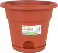 Greentime Műanyagcserép víztaróval 20cm-es (3153)